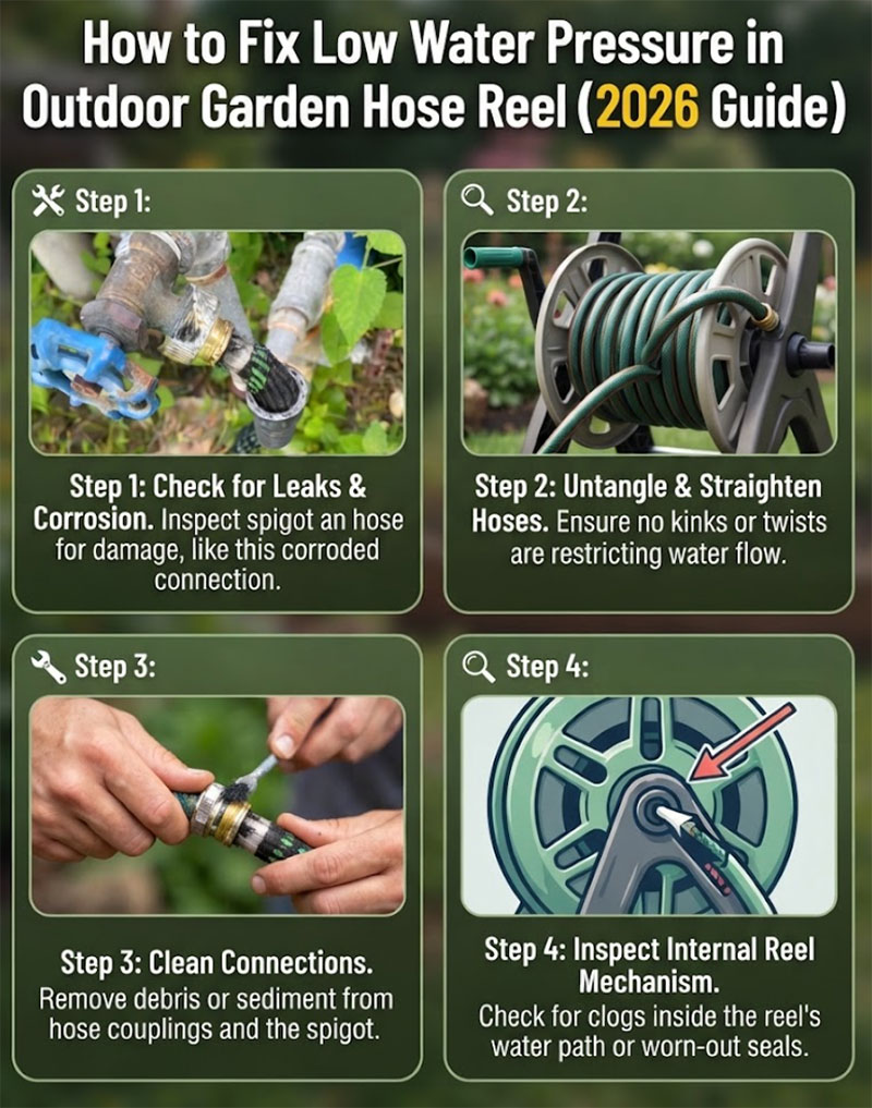 How to Fix Low Water Pressure in Outdoor Garden Hose Reel (2026 Guide)
