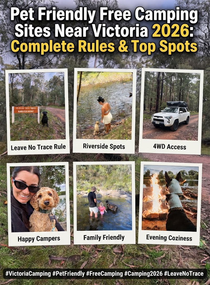 Pet Friendly Free Camping Sites Near Victoria 2026: Complete Rules & Top Spots